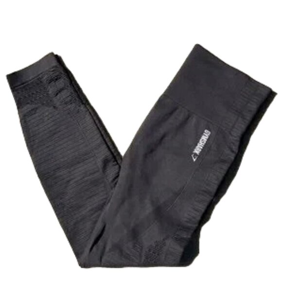 Gymshark Lg Energy Textured Charcoal Leggings - Picture 1 of 7